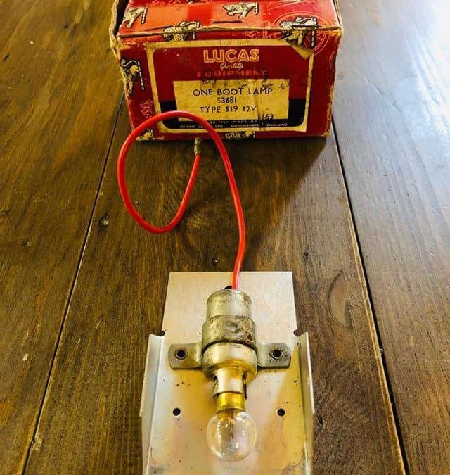 New Old Stock Lucas Boot Lamp for a Rover P5 and P5B. Amazing these things are still being found. Lovely packaging as well.