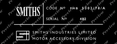 Rover P5 & P5B Label: Smiths Industries Front Heater Fan Shroud